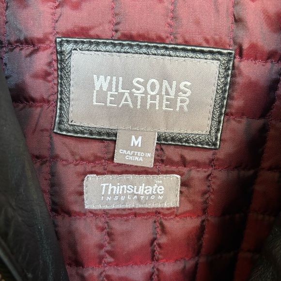 Wilsons Leather Black Zip Front Jacket Women’s Medium Genuine Leather Classic M - Picture 3 of 16